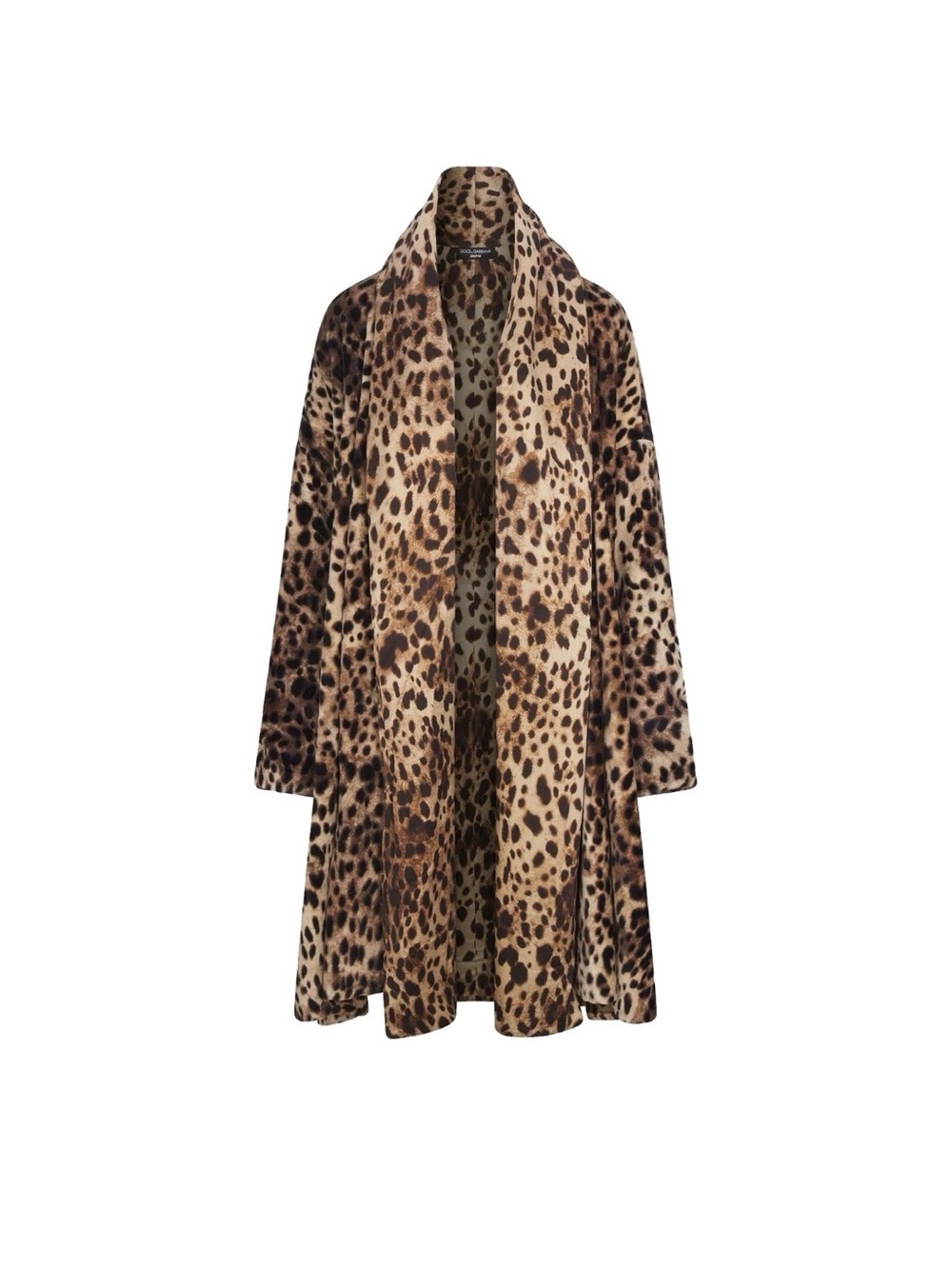 NWT Skims x Dolce&Gabbana Leopard-Print Silk Terry Plush Robe - Size: XS/S